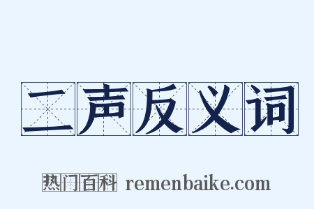 二声反义词是什么意思的图片